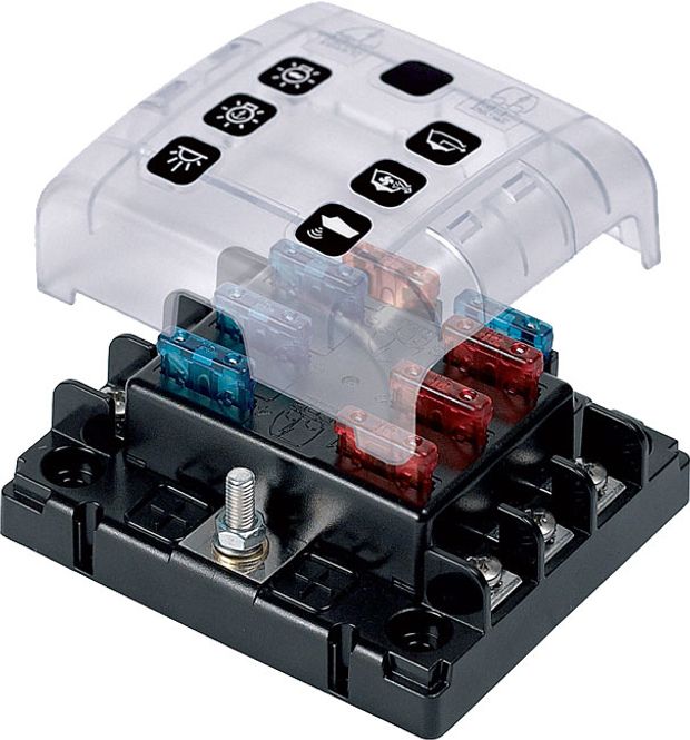 Hovedbilde BEP Sikringsholder m/lokk for 6 ATC sikringer