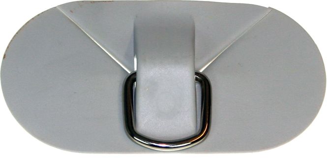 Hovedbilde D-ring med feste, PVC, grå
